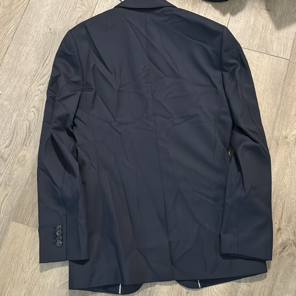 NWT! Banana Republic Navy Blue Signature Italian Houndstooth Suit Jacket 💎 - Picture 12 of 12